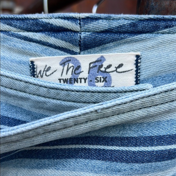 FP Striped Blue and White Flared Jeans (Very 70’s) - Picture 2 of 8